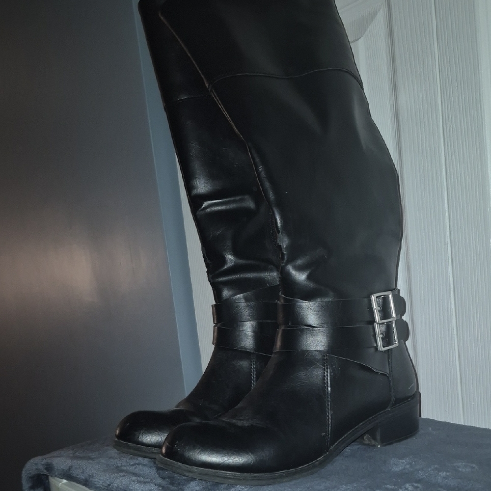 Denmark Black Leather Women's Boots